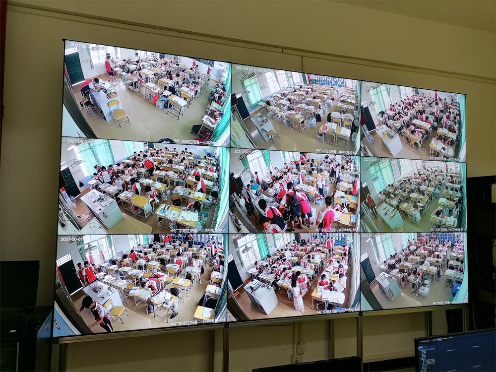 阳江市阳春第一中学55寸安防监控拼接屏 阳江市阳春第一中学55寸安防监控拼接屏
