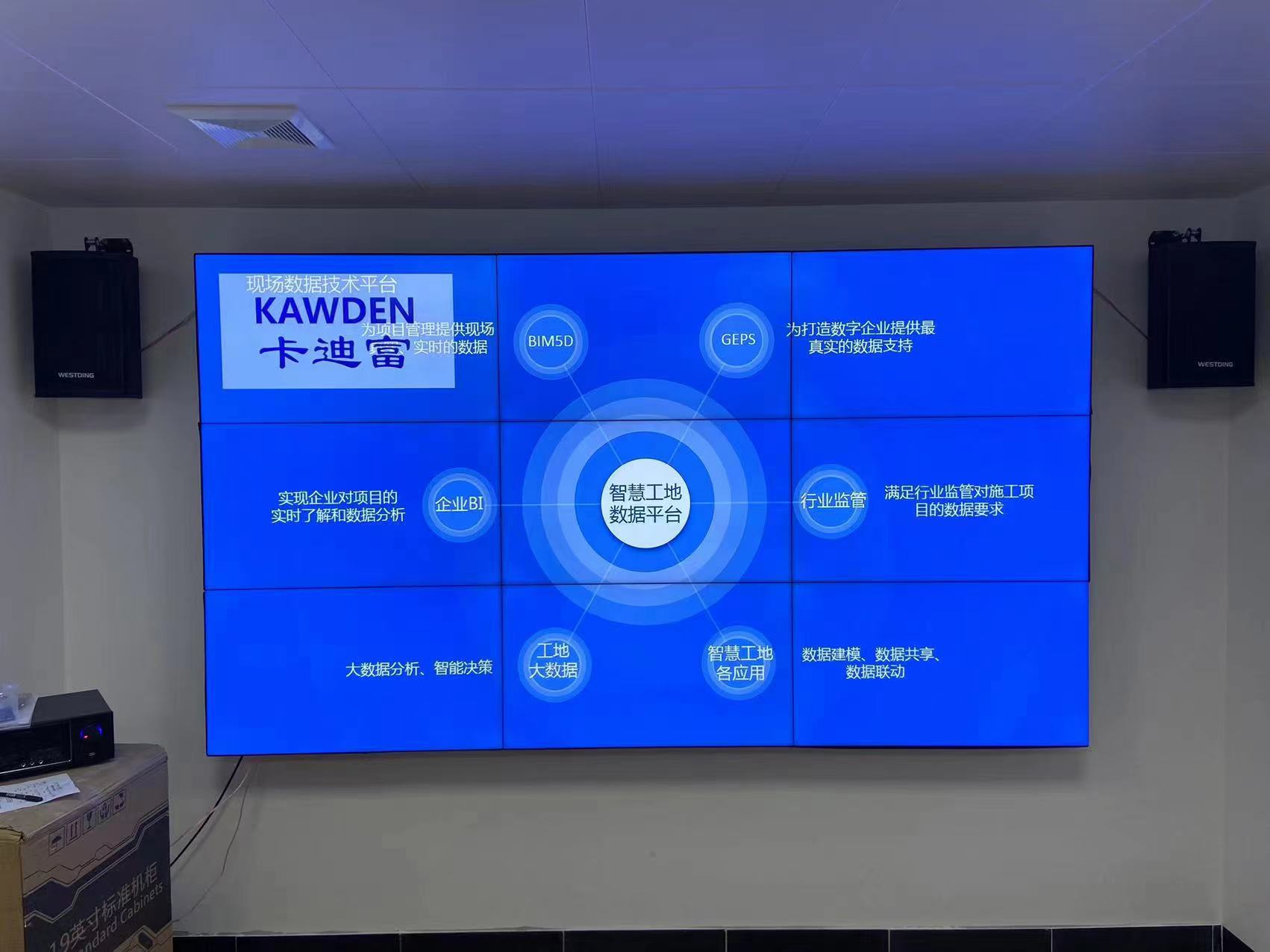 广东省某资源测绘院拼接屏展示项目|智慧工地数据平台 广东省某资源测绘院拼接屏展示项目|智慧工地数据平台