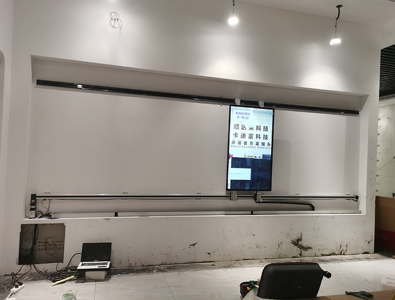 6米直线滑轨屏-江苏南通成中交一公局展示 6米直线滑轨屏-江苏南通成中交一公局展示