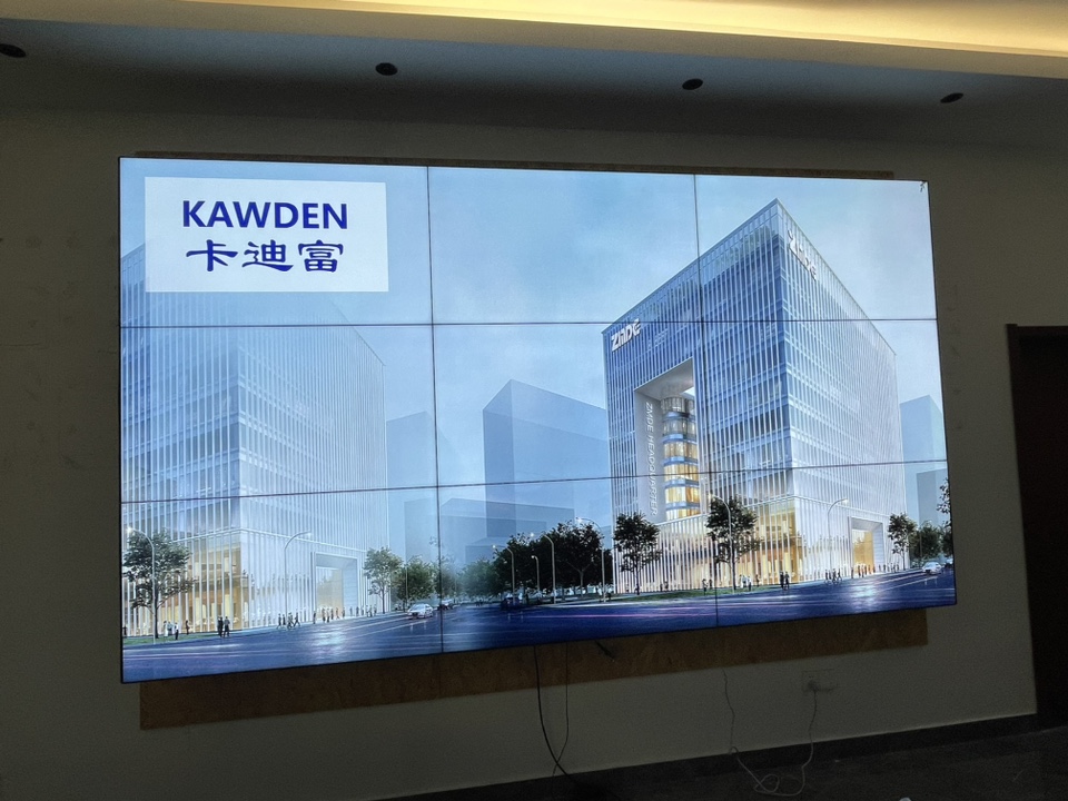 山东潍坊55寸0.88拼缝9台液晶屏拼接屏液压支架安装 山东潍坊55寸0.88拼缝9台液晶屏拼接屏液压支架安装