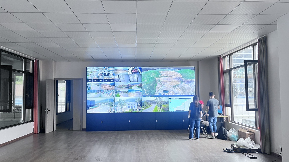 浙江建材公司安防管理55寸3.5mm拼接屏 浙江建材公司安防管理55寸3.5mm拼接屏