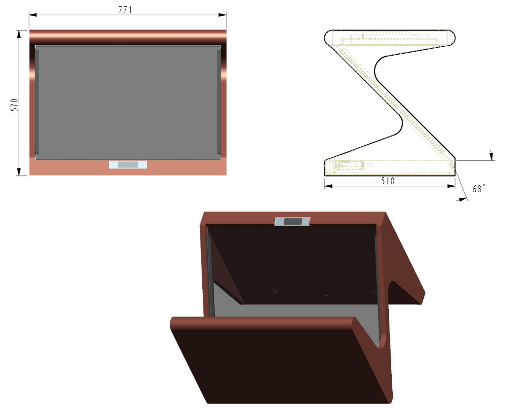 180度3D全息投影27寸商业互动播放显示产品尺寸图 180度3D全息投影27寸商业互动播放显示产品尺寸图