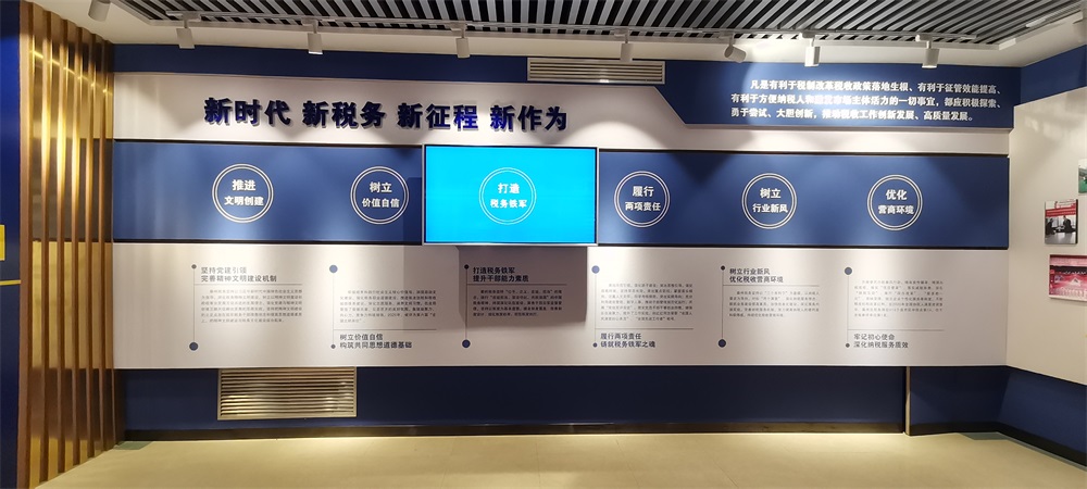 甘肃省天水市秦州区税务局滑轨屏展示图片1