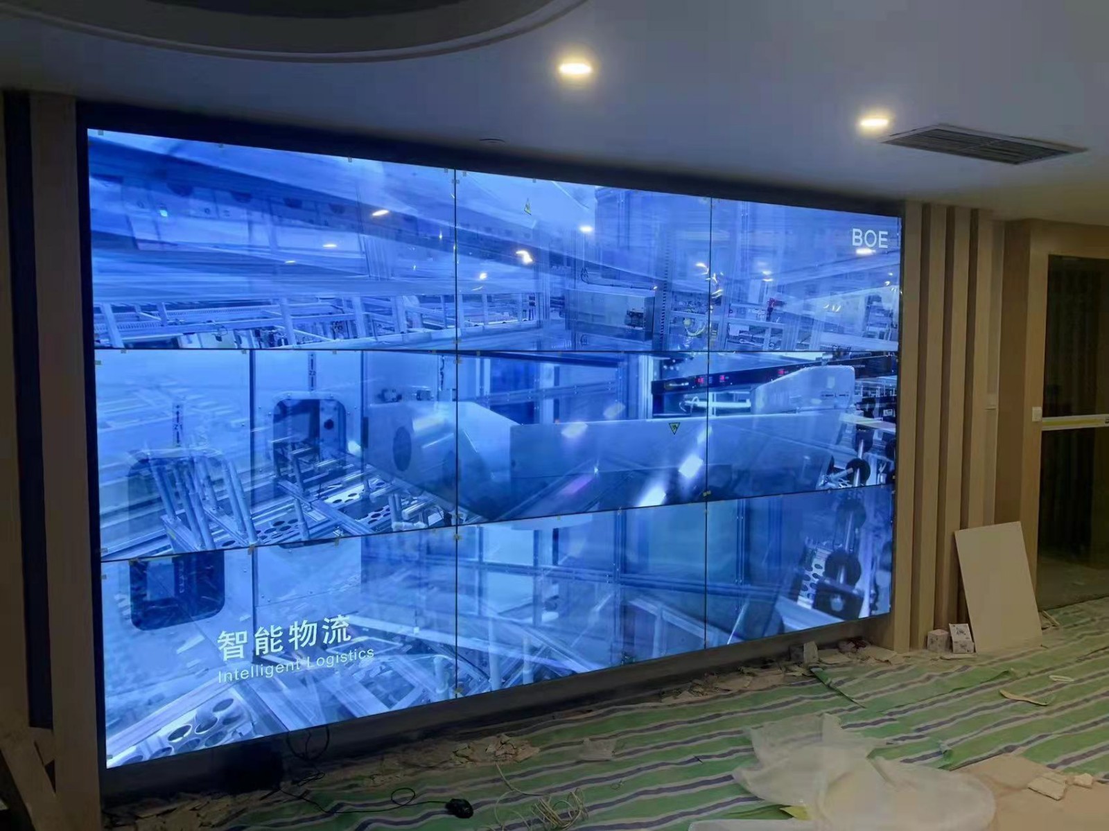 55寸3.5mm3行3列壁挂支架188bet金宝搏亚洲下载最佳选择智能物流展示