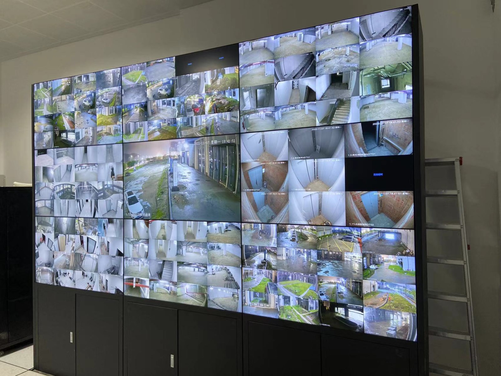 46寸3.5mm3X3机柜188bet金宝搏亚洲下载最佳选择安防监控案例