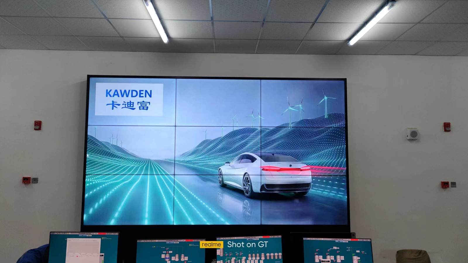 山东某新能源企业监控展厅3x3拼接屏图片5