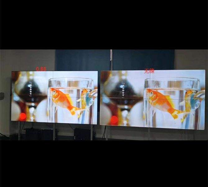 0mm无缝188bet金宝搏亚洲下载最佳选择
和1.7mm拼缝拼接屏效果对比