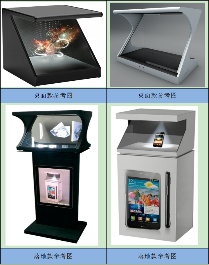 43寸180°3D全息展示柜效果图