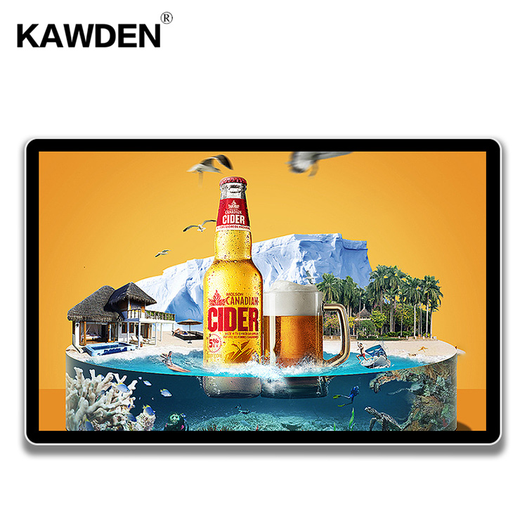 Wall mounted 21.5-inch LCD advertising machine with super narrow edge supports c