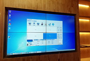 Kawden rich 46-inch samsung thin side LCD splicing screen is used to show curtain wall solution