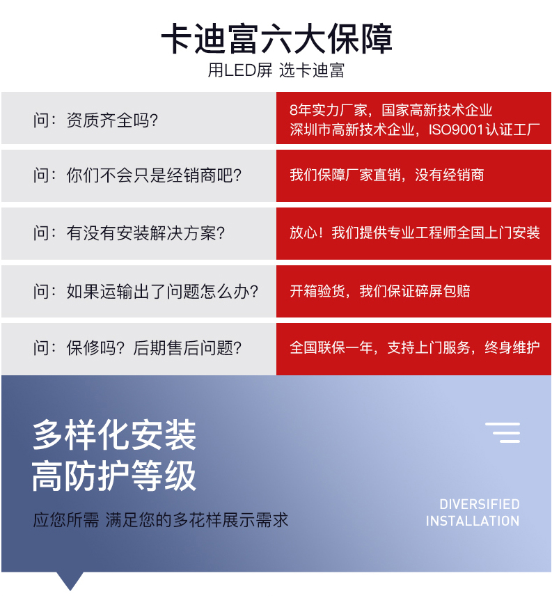 用led屏选卡迪富